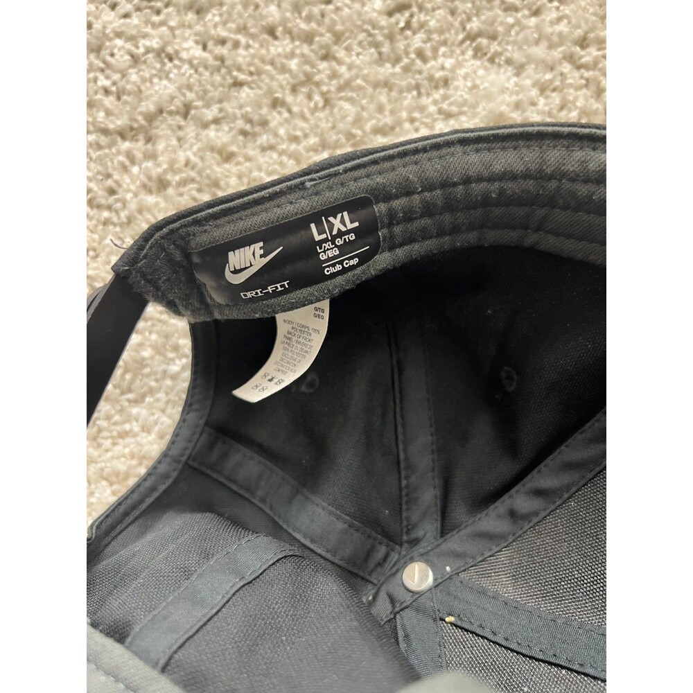 Women’s Nike Featherlite Dri-Fit Club Performance Black Adjustable Hat One Size - Picture 4 of 5